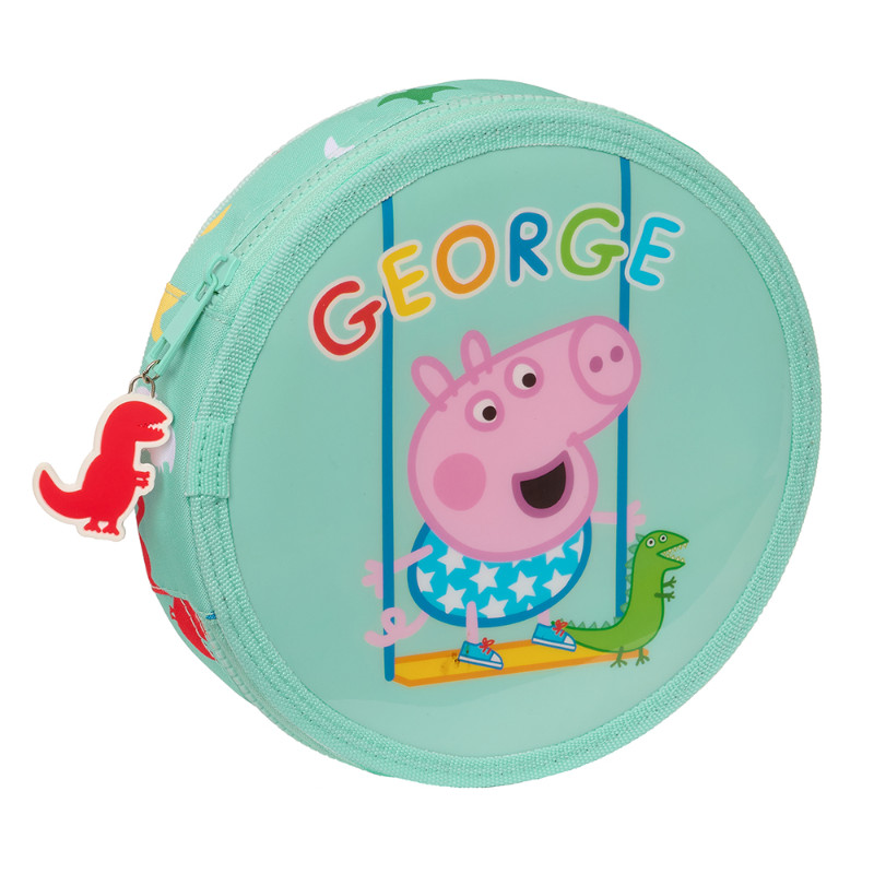 ΣΤΡΟΓΓΥΛΗ ΚΑΣΕΤΙΝΑ GEORGE Κασετίνα Στρογγυλή Peppa το Γουρουνάκι - George - Image 1
