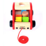 Ξύλινη Τρεχαλίτσα Ταξινόμησης με Τουβλάκια - Αυτοκινητάκι - Image 5