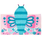 Παιδική Πετσέτα με Κουκούλα - Pink Butterfly