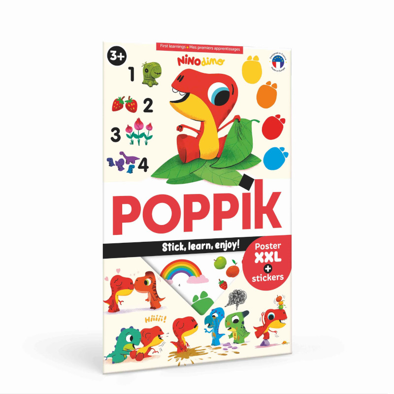 POPPIK FIRST LEARNING Μεγάλο Πόστερ με 60 Αυτοκόλλητα – Τα πρώτα μου Μαθήματα - Image 1
