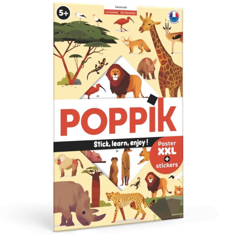 POPPIK SAVANNAH Μεγάλο Πόστερ με 42 Αυτοκόλλητα – Σαβάνα - Image 1