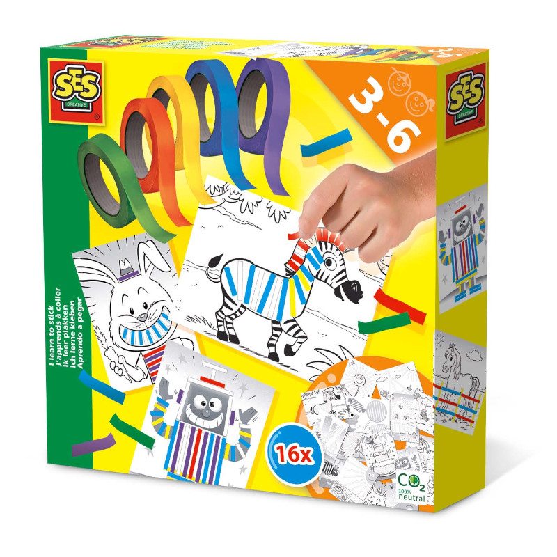 SES CREATIVE 14810 ΜΑΘΑΙΝΩ ΝΑ ΚΟΛΛΑΩ Μαθαίνω να Κολλάω με Έγχρωμες Ταινίες - Image 1