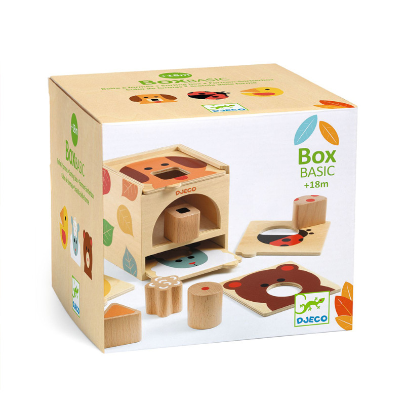 BOX BASIC ΑΝΤΙΣΤΟΙΧΗΣΗ Ξύλινο Εκπαιδευτικό Παιχνίδι Αντιστοίχισης Σχημάτων - Box Basic - Image 1