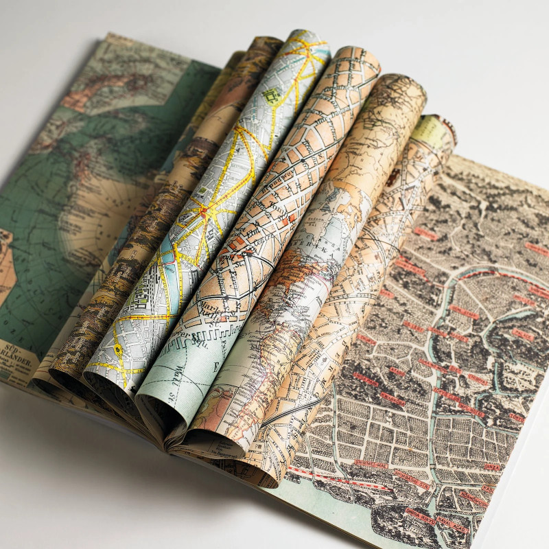 PEPIN GIFT AND CREATIVE PAPER MAPS1 Σετ Χαρτιών Δημιουργίας ή Δώρου - Χάρτες - Image 1