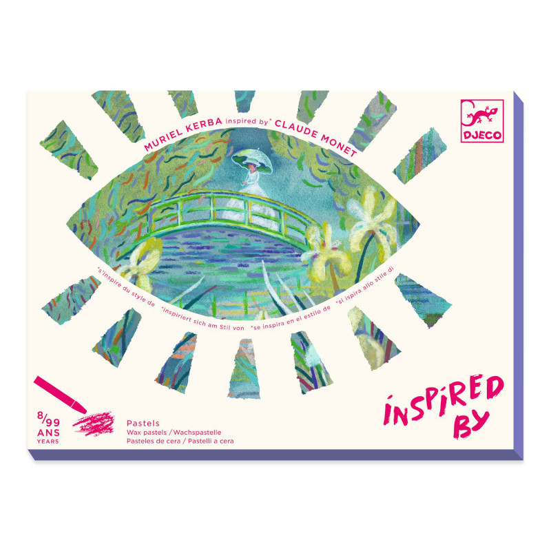 ΖΩΓΡΑΦΙΖΩ ΝΟΥΦΑΡΑ ΤΟΥ CL MONET Inspired by Monet - Ζωγραφίζω με Κηρομπογιές - Νούφαρα - Image 1