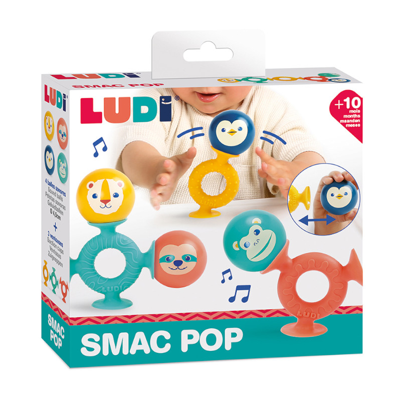 LUDI 30138 SMAC POP Αισθητηριακό Βρεφικό Παιχνίδι με Βεντούζες - Image 1