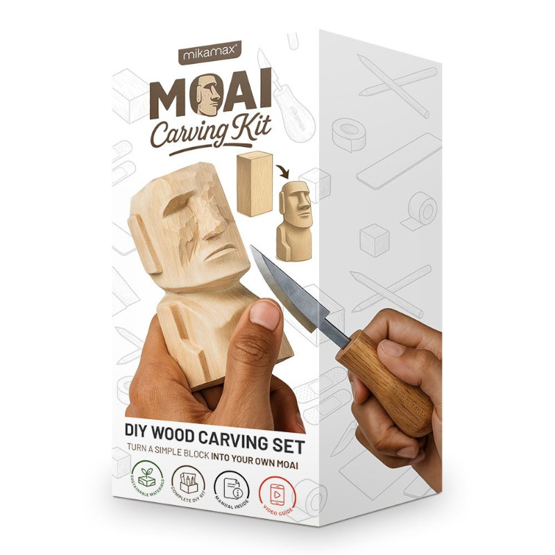 MIKAMAX MM05200 ΓΛΥΠΤΙΚΗ ΜΟΑΙ Σετ Γλυπτικής για τη Δική σας Μινιατούρα Moai - Image 1