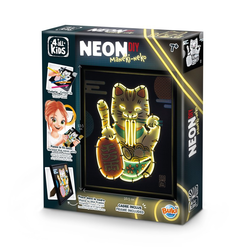 BUKI FK015 DIY NEON Κατασκευή Εικόνας με Χρώματα και Νέον - Maneki-Neko - Image 1