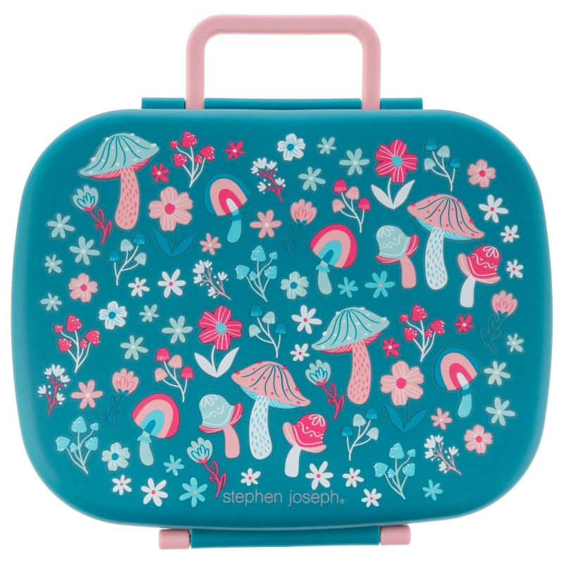 Stephen Joseph 130923 ΔΟΧΕΙΟ ΦΑΓΗΤΟΥ Δοχείο Φαγητού, Bento Box with Removable Tray - Mushroom - Image 1