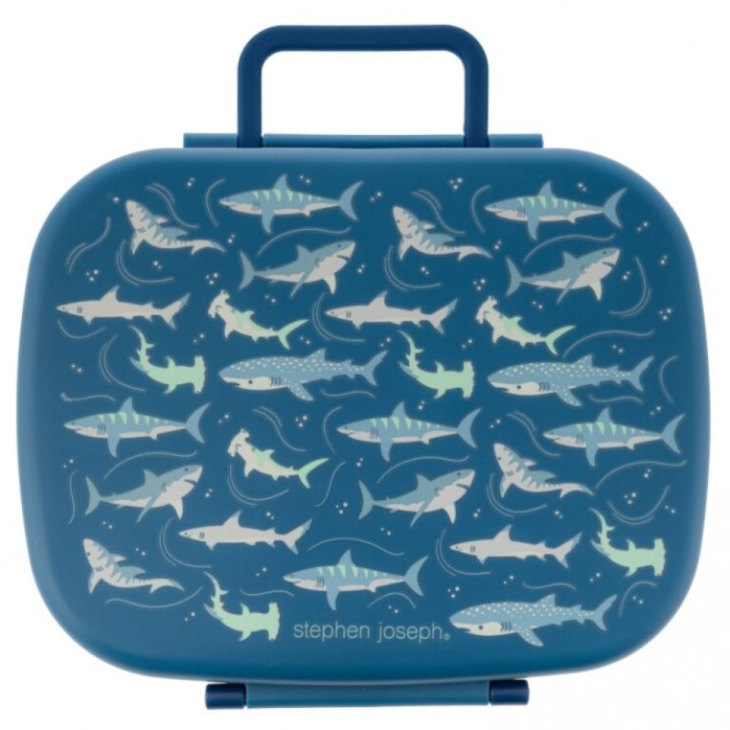 Stephen Joseph 130980 ΔΟΧΕΙΟ ΦΑΓΗΤΟΥ Δοχείο Φαγητού, Bento Box with Removable Tray - Shark - Image 1