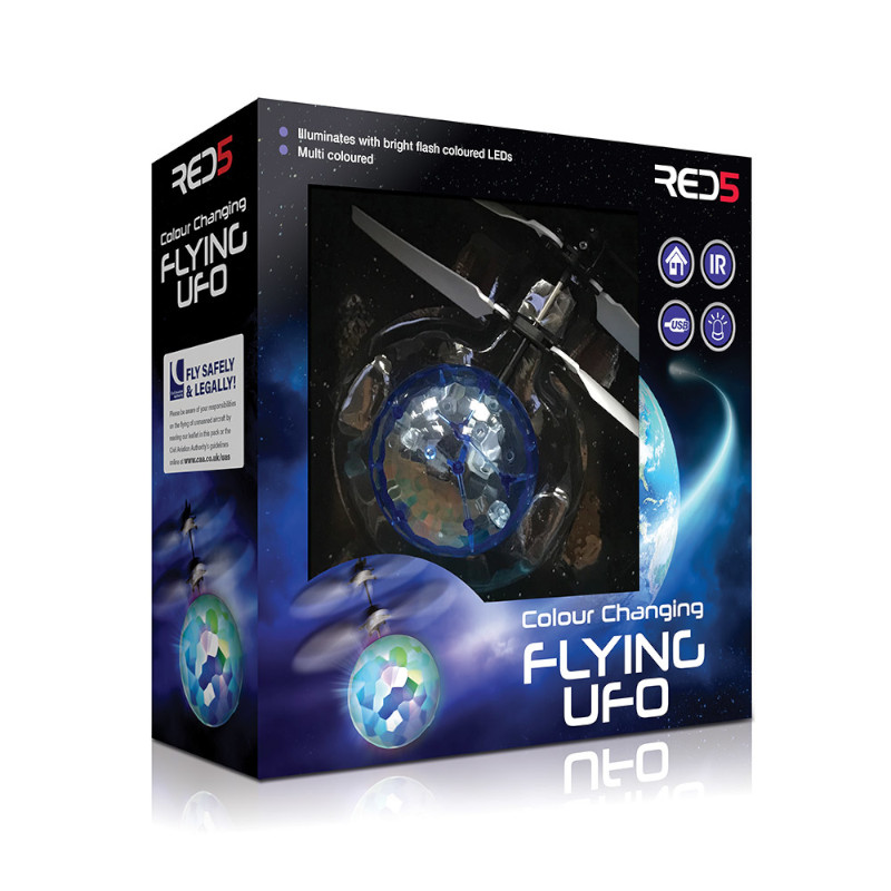 THE SOURCE 128455 FLYING UFO RC Colour Changing Flying UFO - Image 1