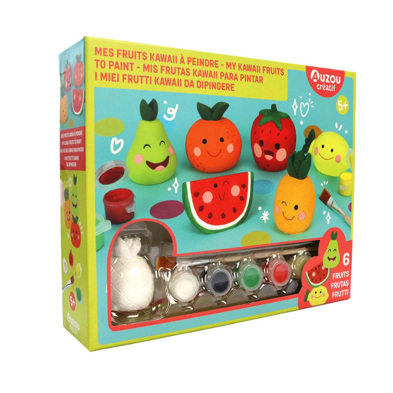AUZOO 578134 KAWAII FRUITS Σετ Ζωγραφικής με Νερομπογιές- My Kawaii Fruits to Paint - Image 1