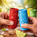 Σετ 4 Κεραμικά Σφηνάκια - Tiki Shot Glasses - Image 4