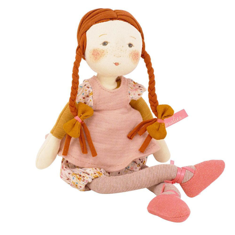 MOULIN ROTY 710526 FLEUR ΚΟΥΚΛΑ2 Υφασμάτινη Κούκλα Φλερ (31εκ) - Fleur Les Rosalies - Image 1