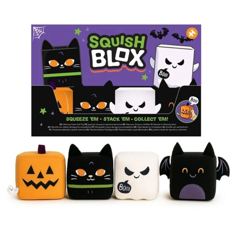 PUCKATOR SQUISH BLOX TY1142 Squish Blox - Spooky (Pumpkin, Ghost, Bat, Cat) - Image 1