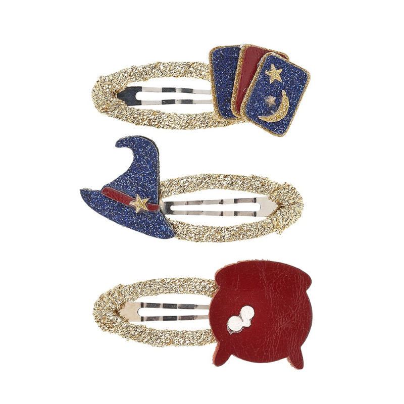 SOUZA 107834 HAIR CLIPS OPAL Σετ 3 Τσιμπιδάκια (Click-Clack) Μαλλιών – Μάγισσα - Image 1