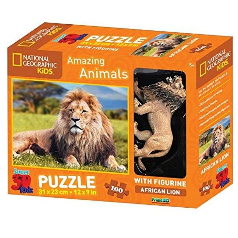 Puzzle 3D 100 τμχ "Με φιγούρα λιονταριού"