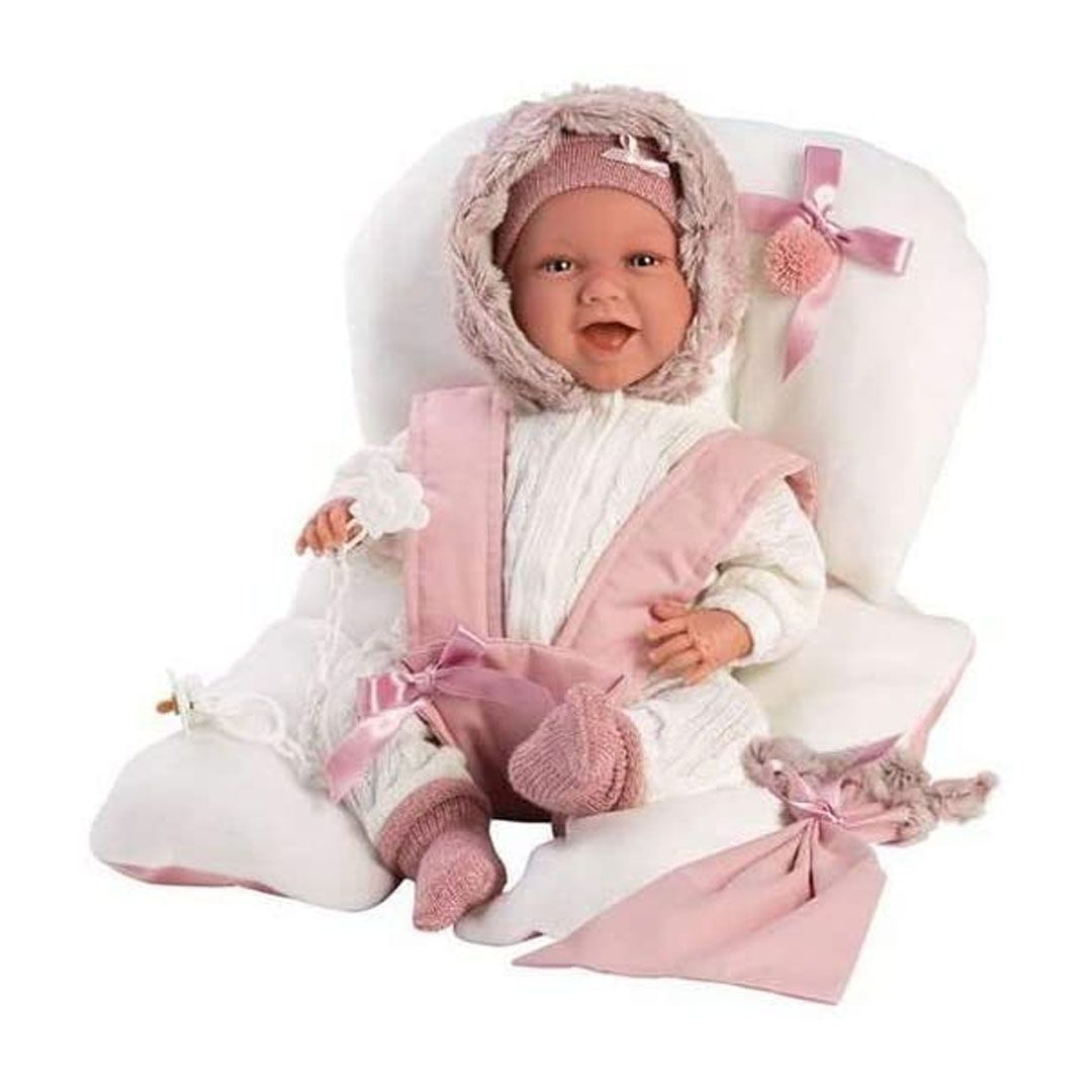 Κούκλα Νεογέννητο Mimi που Γελάει σε Κάθισμα 42cm