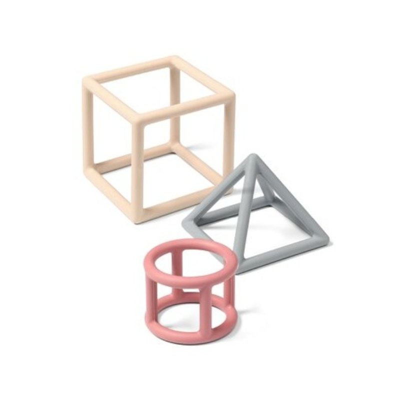 BabyOno Geometric Teethers Mασητικό με Γεωμετρικά Σχήματα (3τμχ)