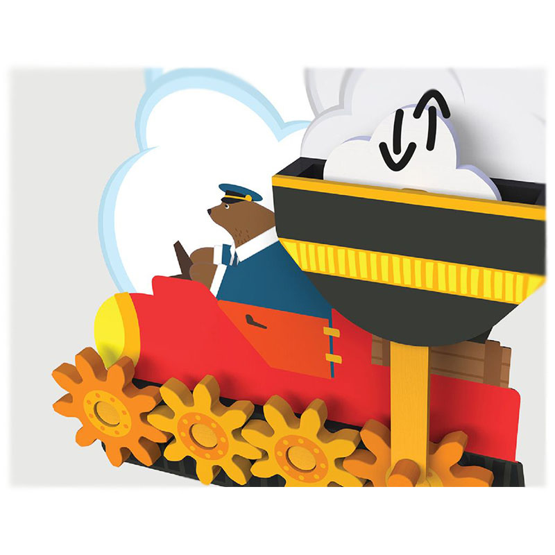 Ξύλινα Γρανάζια με Κίνηση - Mr Bear