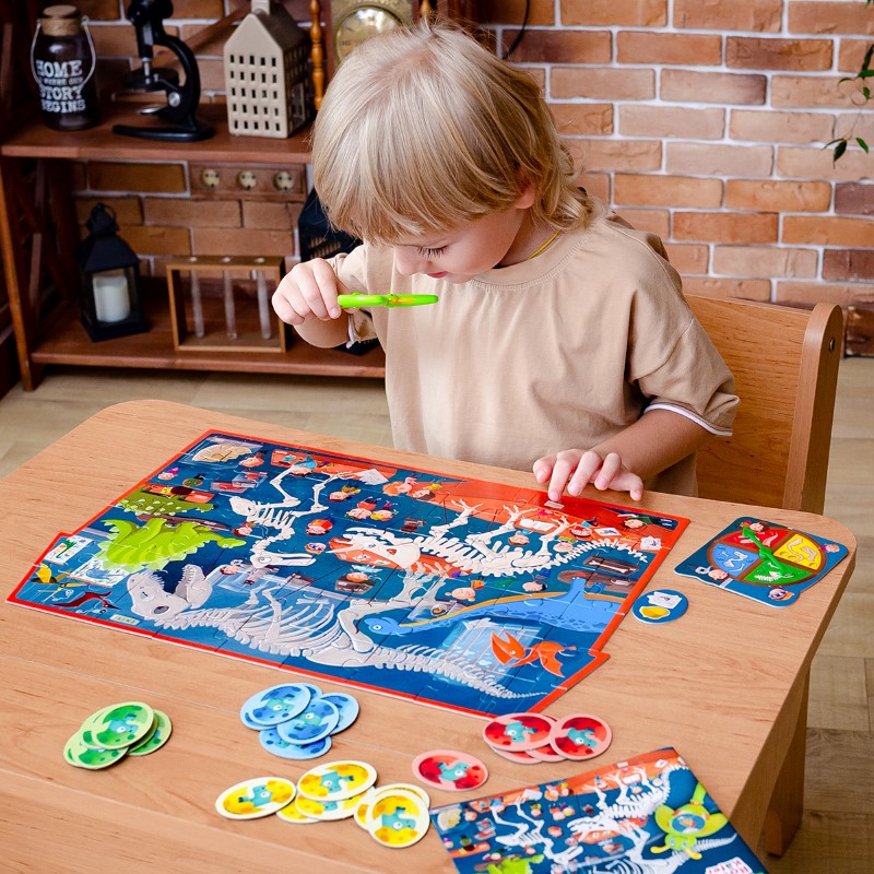 Παζλ Παρατήρησης με Φακό 54 τεμ - Μουσείο Δεινοσαύρων