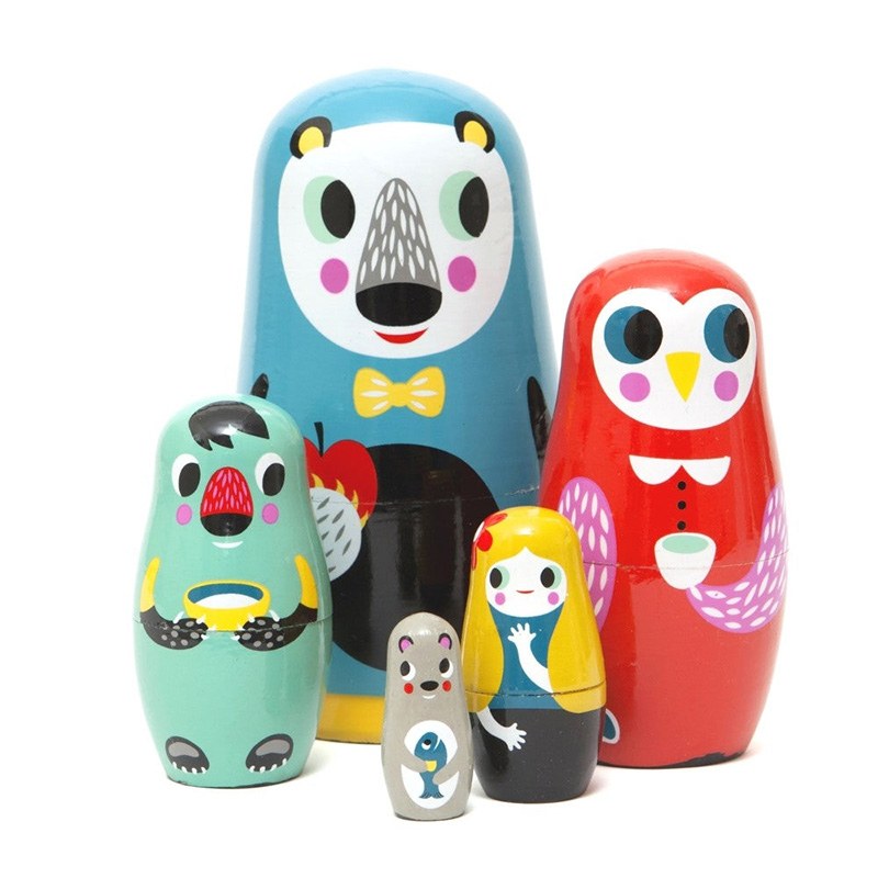 in_the_woods_nesting_dolls_2 Ξύλινες Μπαμπούσκες - Φιγούρες στο Δάσος