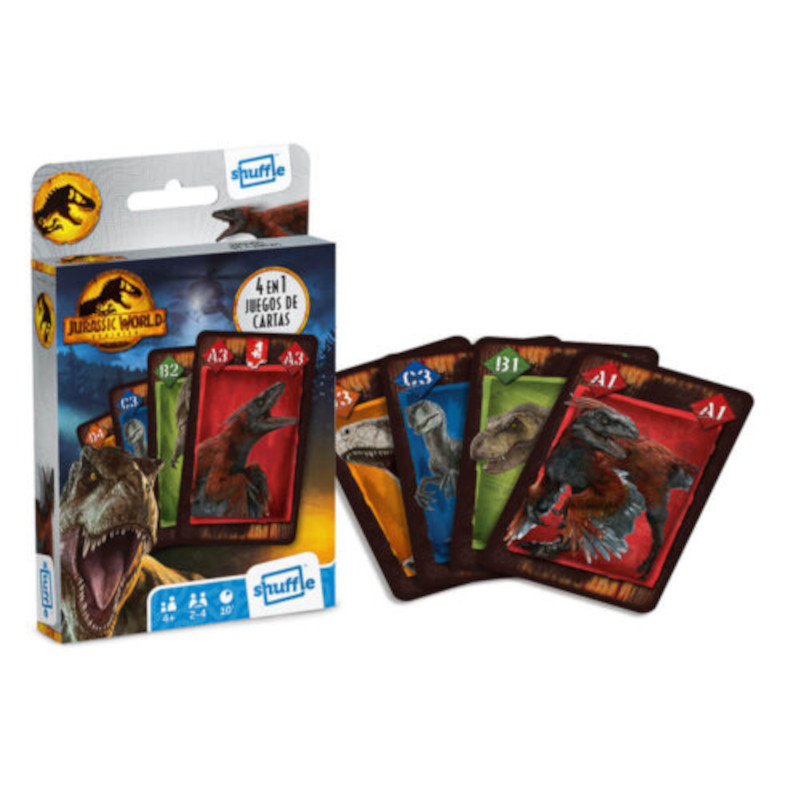 Επιτραπέζιο με Κάρτες ( 4 Παιχνίδια ) - Jurassic World